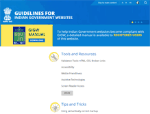 Tablet Screenshot of guidelines.gov.in